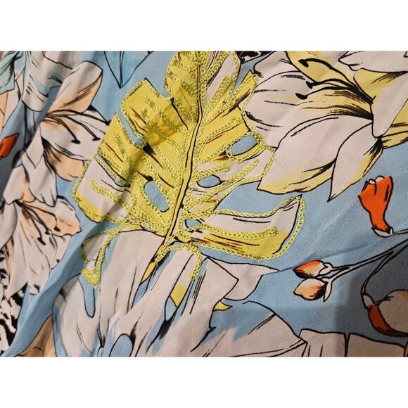 TAJ by Sabrina Crippa Button Down Maxi Dress Small Viscose Patchwork Cottage 180 - Picture 11 of 11